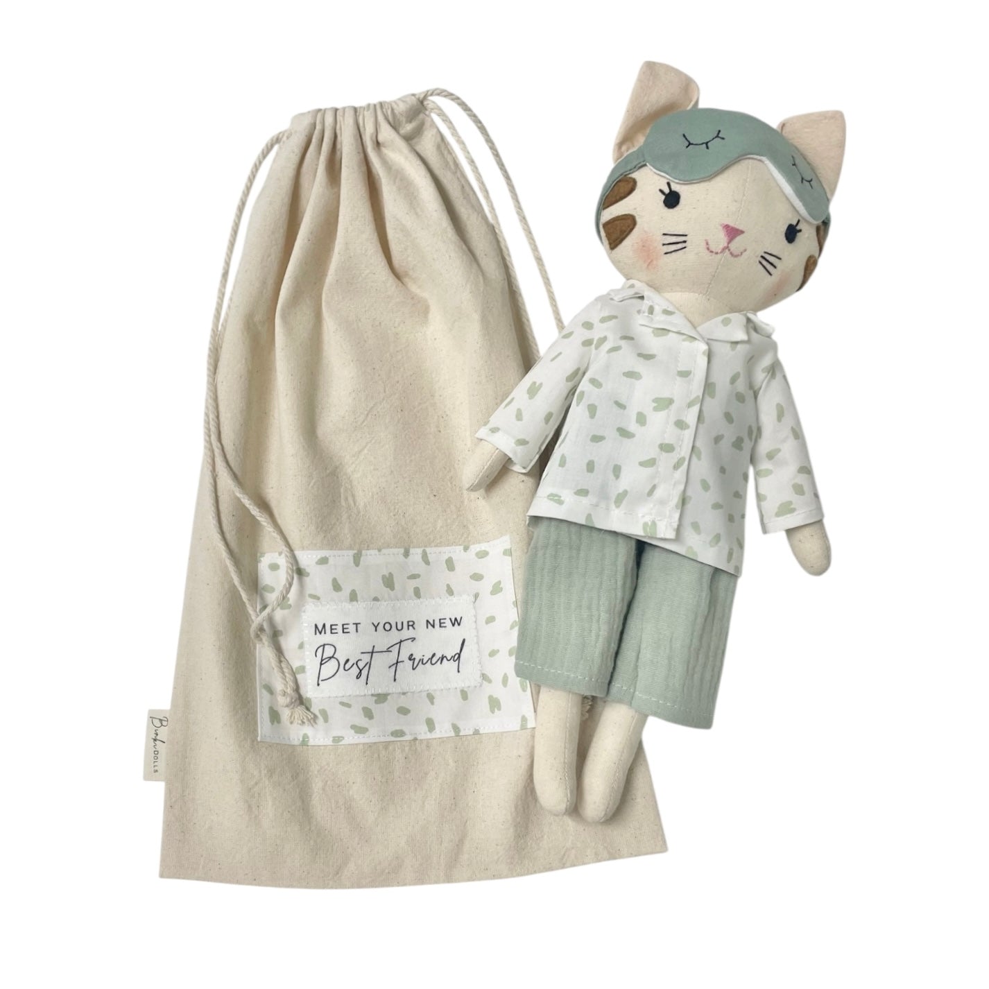 Caleb The Sleepy Cat - Binki Doll - Bubbadue