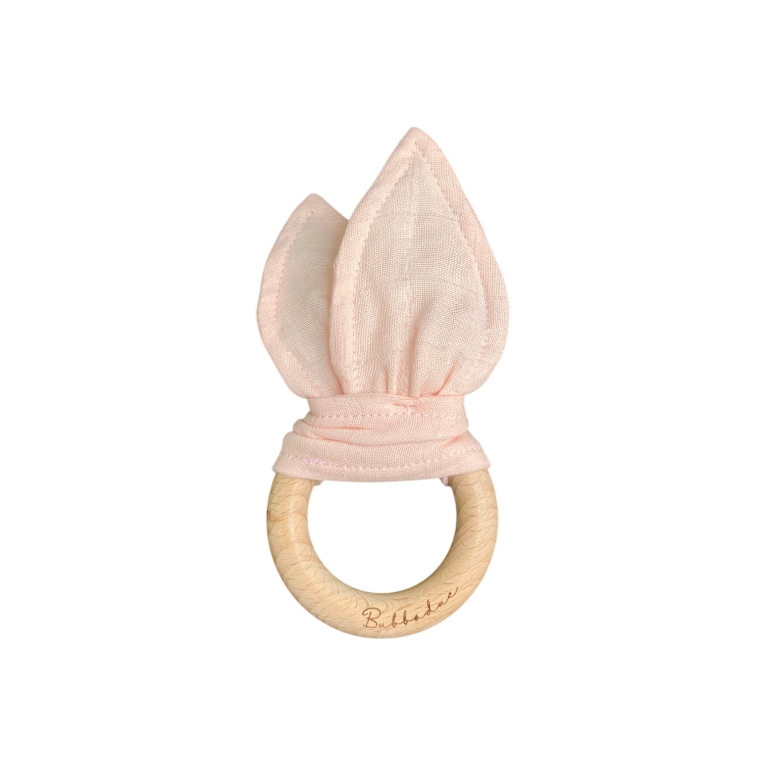 Bunny Ear Teething Ring - Blush - Bubbadue