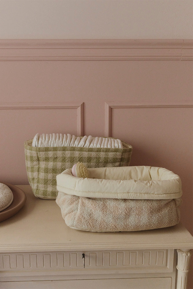 Lorena Canals Quilted Basket - Matcha