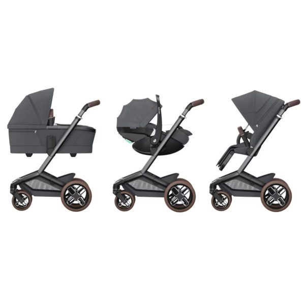 Fame Travel System: Fame Stroller + Pebble 360 Pro Car Seat + Fame Carrycot - Twillic Graphite