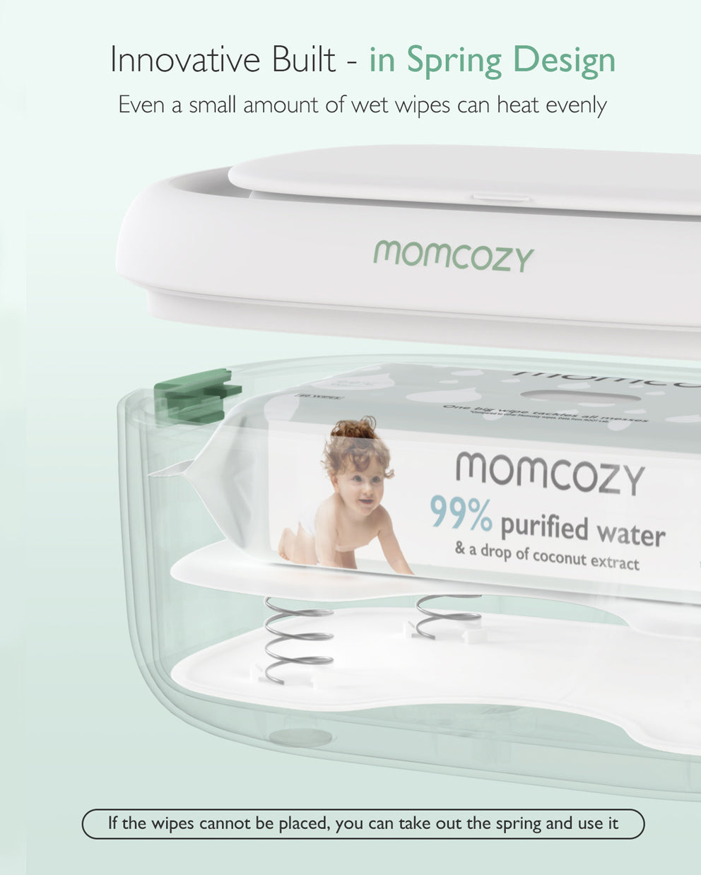 Momcozy wipe warmer spring design