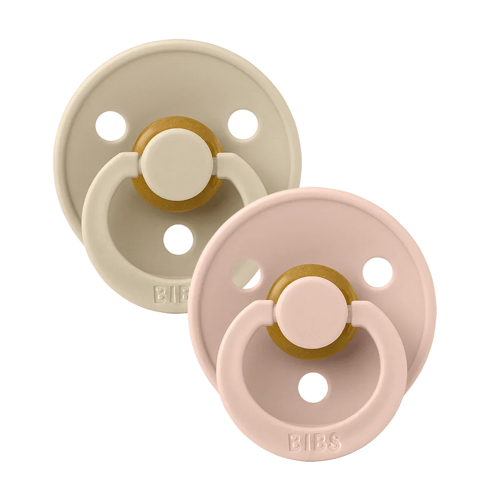 BIBS Colour Pacifiers 2 Pack - Vanilla/Blush - Bubbadue