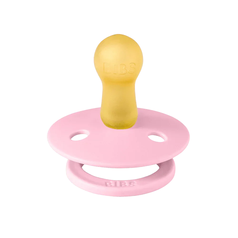 BIBS Colour Pacifier Baby Pink round nipple - Bubbadue