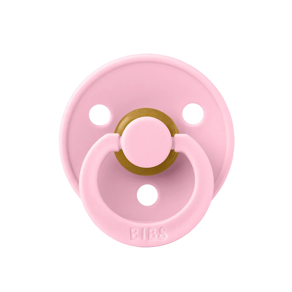BIBS Colour Night Glow Pacifiers / Dummies - Baby Pink - Bubbadue