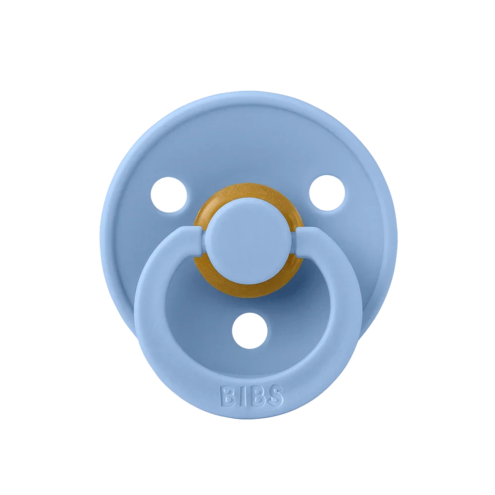BIBS Colour Night Glow Pacifiers / Dummies - Sky Blue - Bubbadue