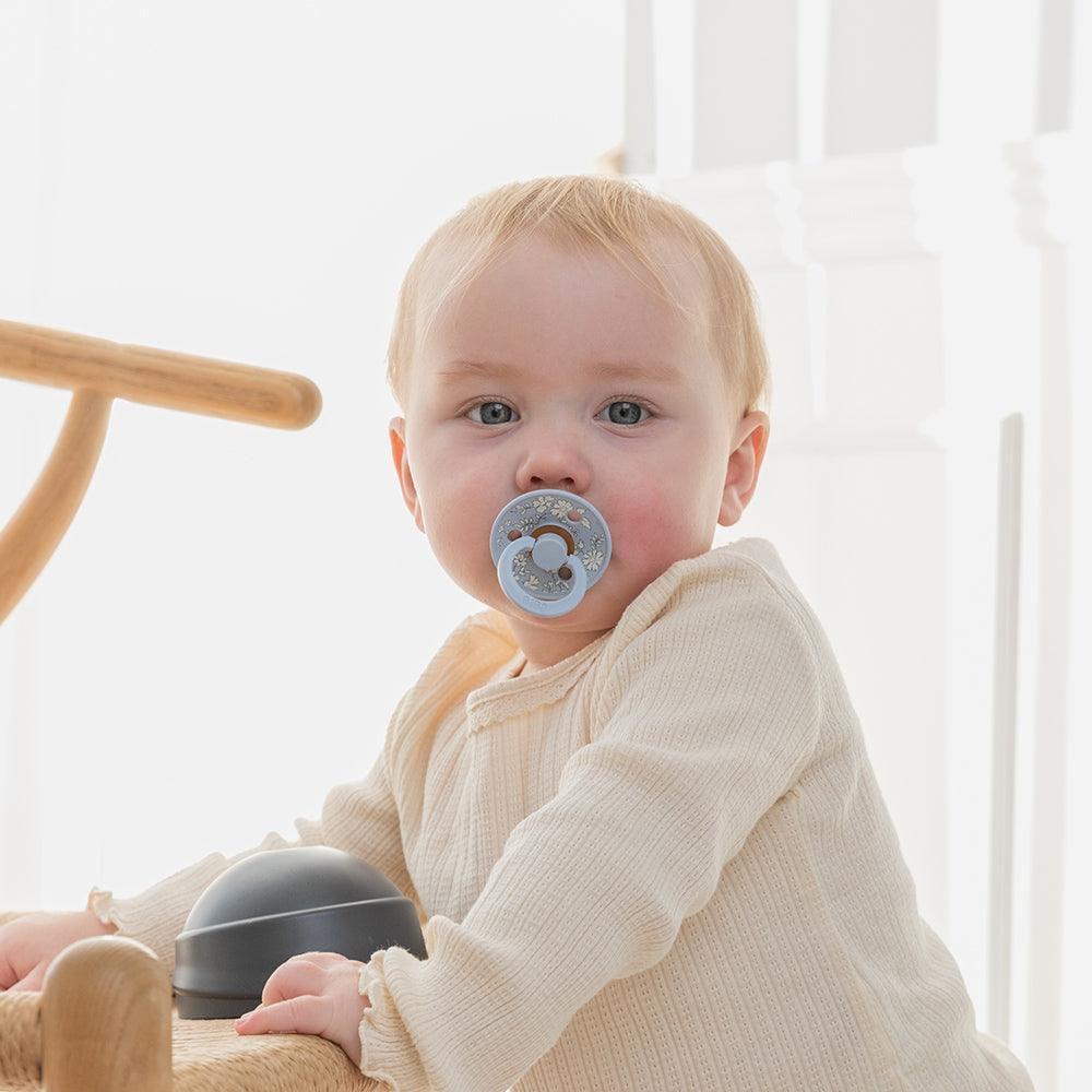 BIBS x LIBERTY Colour 2 Pack Chamomile Lawn - Baby Blue Mix - Bubbadue