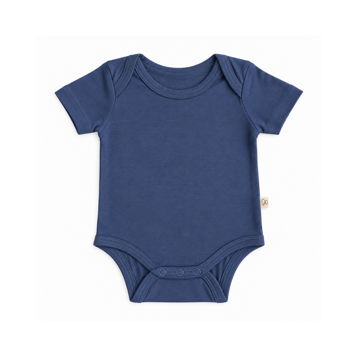 Bubbadue BubbaGrow short sleeve vest in steel blue, lightweight clothing for children, displayed on a white background.