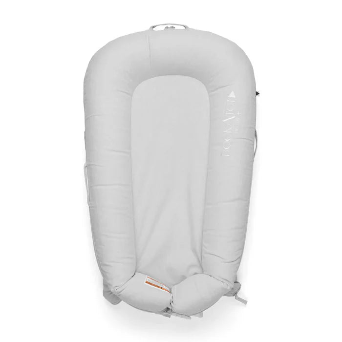 Deluxe+ Dock (0-8 months) - Fog Grey Chambray - Bubbadue