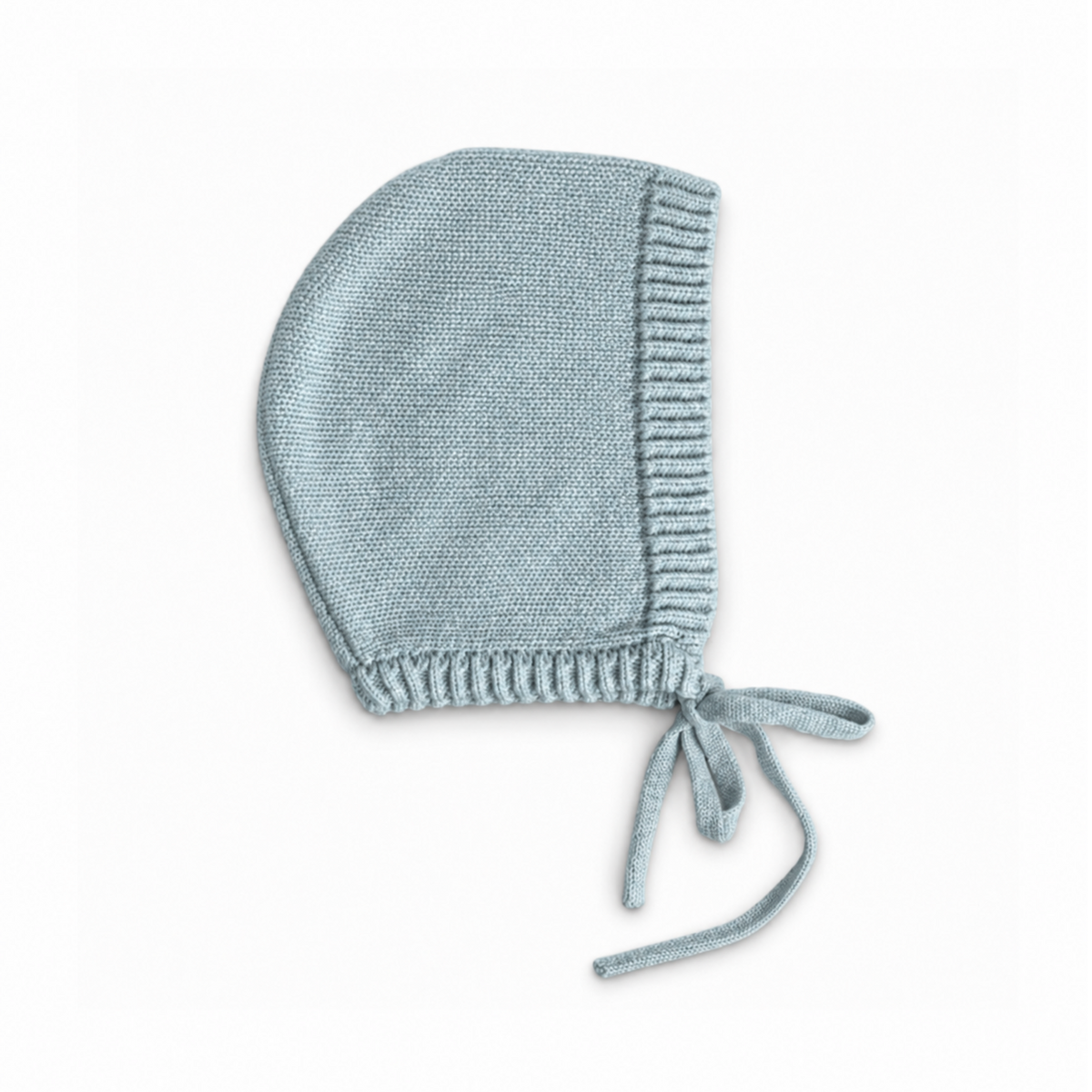 Knitted Bonnet (Newborn) - Misty Blue