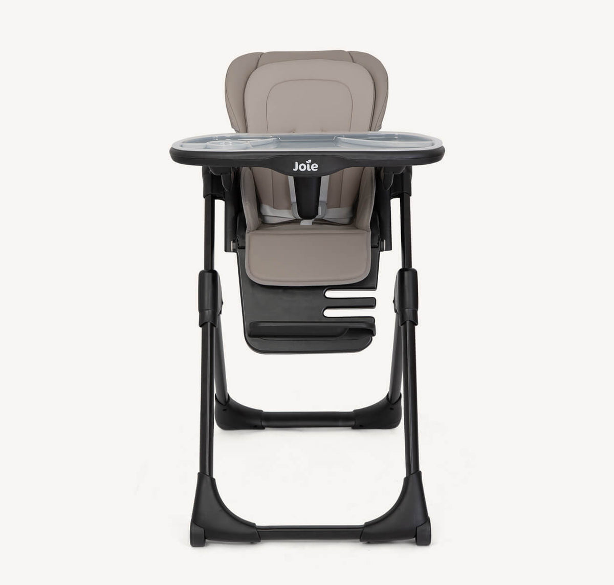 Joie Mimzy Recline From-Birth High Chair in Hazelnut with adjustable features and padded seating for infants and toddlers.