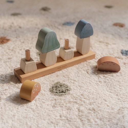 Little Dutch Wooden Mushroom Stacking Puzzle - Forest Friends