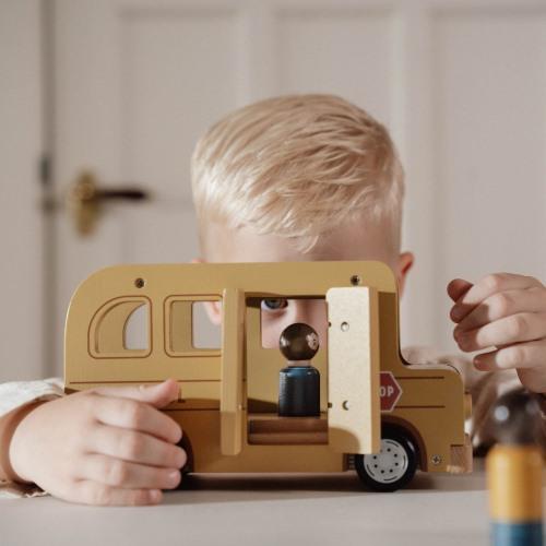Little Dutch Wooden School Bus with Figures