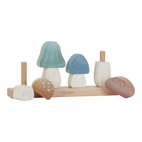 Little Dutch Wooden Mushroom Stacking Puzzle - Forest Friends
