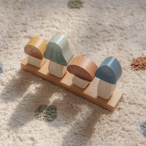 Little Dutch Wooden Mushroom Stacking Puzzle - Forest Friends
