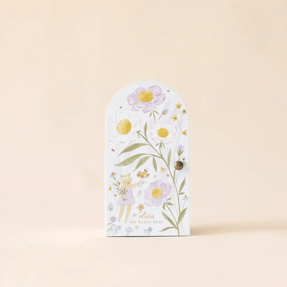 Tiny Olivia the Honey Bear - Cuddle + Kind - Bubbadue