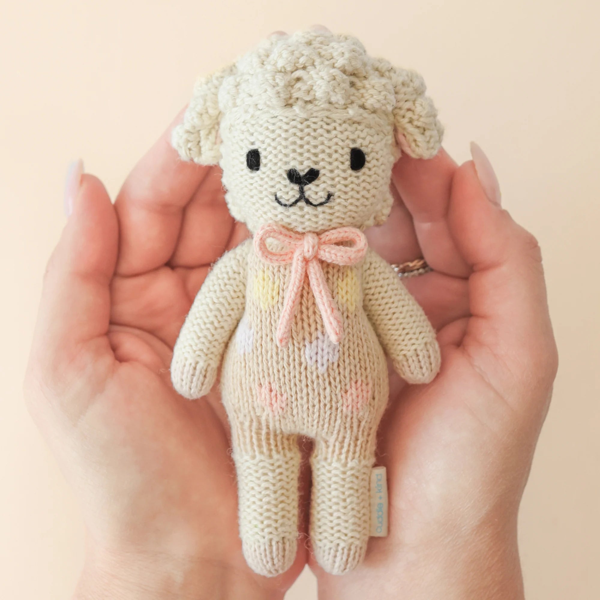 Tiny Lucy the Lamb (Pastel) - Cuddle + Kind - Bubbadue