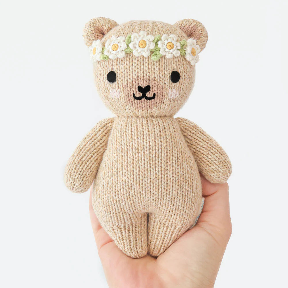Baby Honey Bear (Ivory Floral) - Cuddle + Kind - Bubbadue