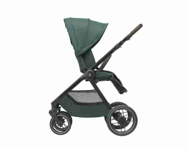 Oxford + Travel System: Oxford Stroller + Sense Carrycot + Pebble 360 Pro Car Seat + FamilyFix 360 Pro Slide Base - Twillic Green - Bubbadue