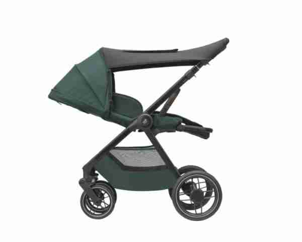 Oxford + Travel System: Oxford Stroller + Sense Carrycot + Pebble 360 Pro Car Seat + FamilyFix 360 Pro Slide Base - Twillic Green - Bubbadue