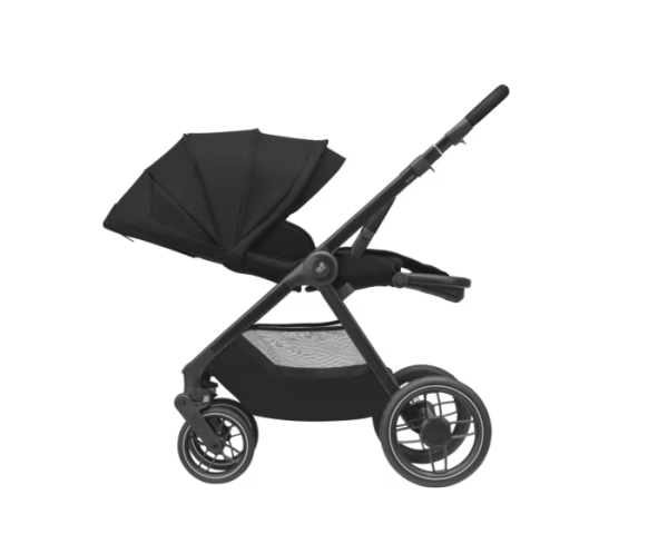 Oxford + Travel System: Oxford Stroller + Sense Carrycot + Pebble 360 Pro Car Seat + FamilyFix 360 Pro Slide Base - Black - Bubbadue