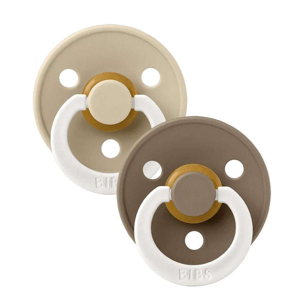 BIBS Colour Night Glow 2 Pack - Dark Oak/Vanilla