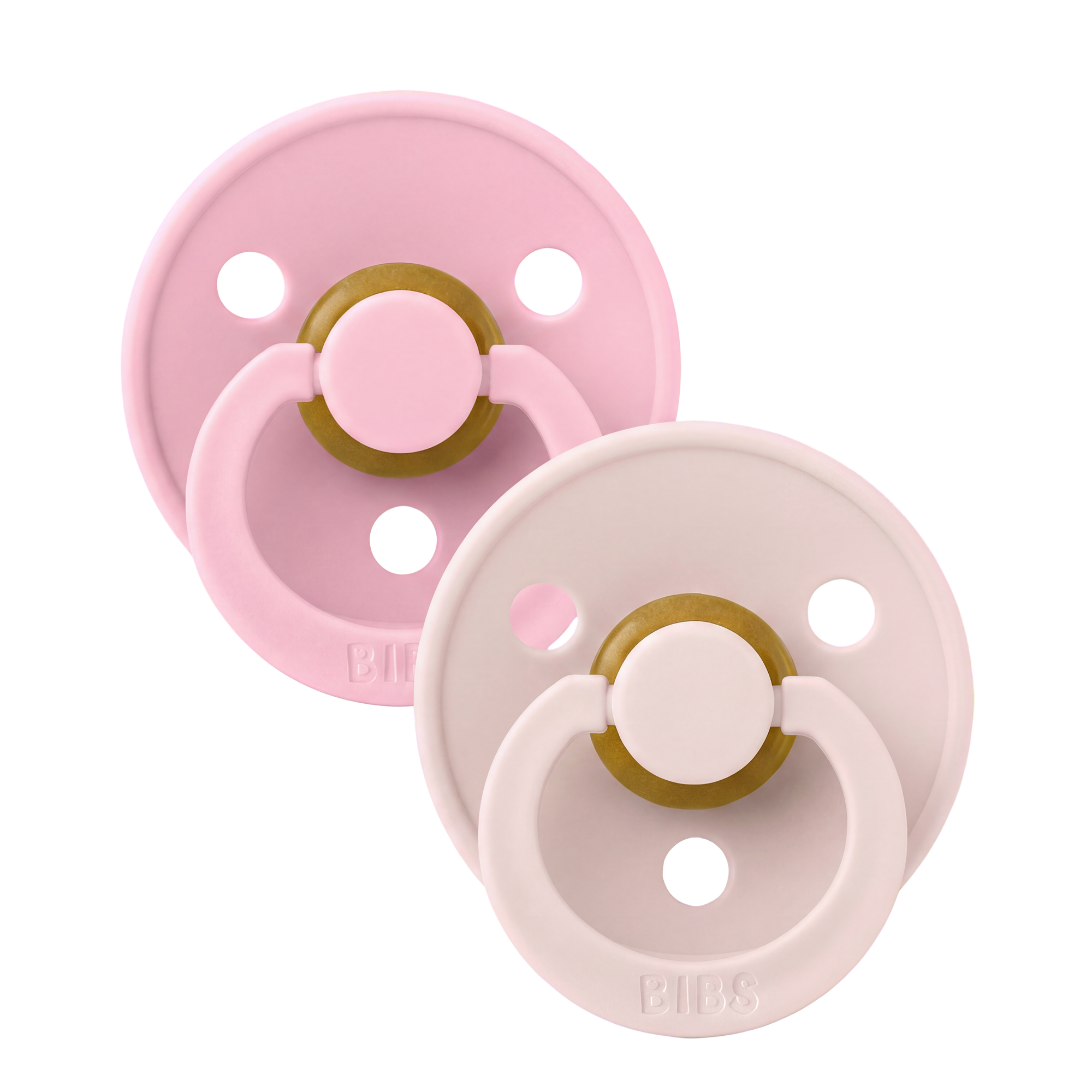 BIBS Colour Pacifiers 2 Pack Petal Baby Pink