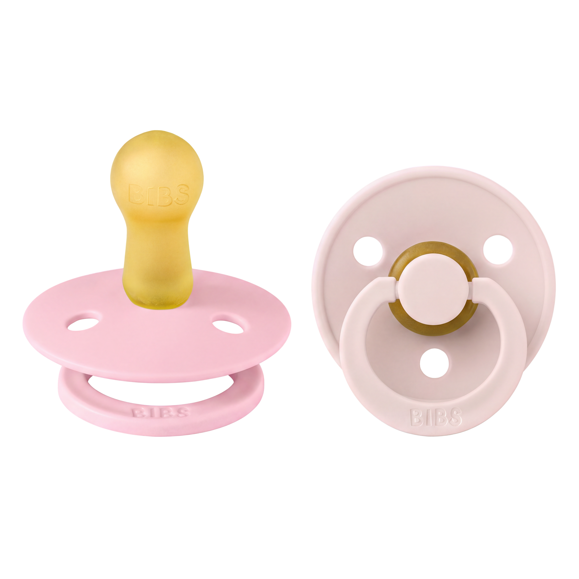 BIBS Colour Pacifiers 2 Pack Petal Baby Pink detail