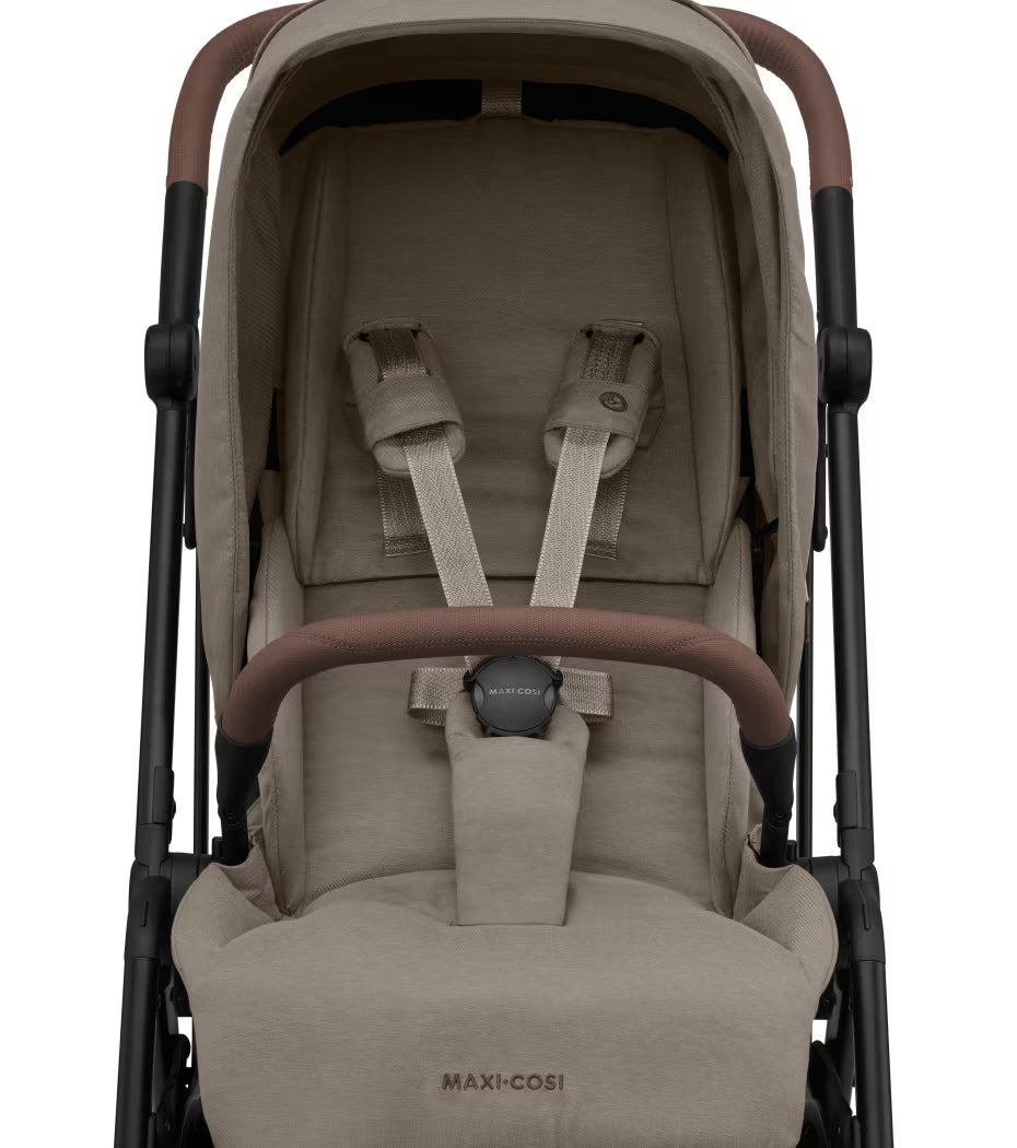Leona² Travel System: Leona² Stroller + Sense Carrycot + Pebble 360 Pro Car Seat + FamilyFix 360 Pro Slide Base - Twillic Truffle - Bubbadue