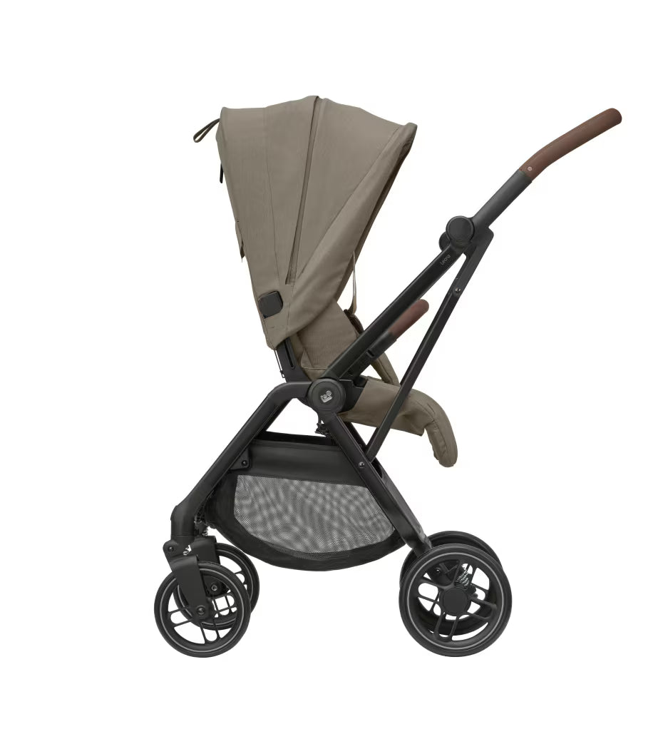 Leona² Travel System: Leona² Stroller + Sense Carrycot + Pebble 360 Pro Car Seat + FamilyFix 360 Pro Slide Base - Twillic Truffle - Bubbadue