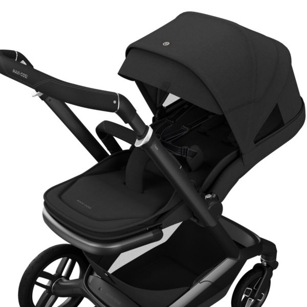 Fame Travel System: Fame Stroller + Pebble 360 Pro Car Seat + Fame Carrycot - Black - Bubbadue