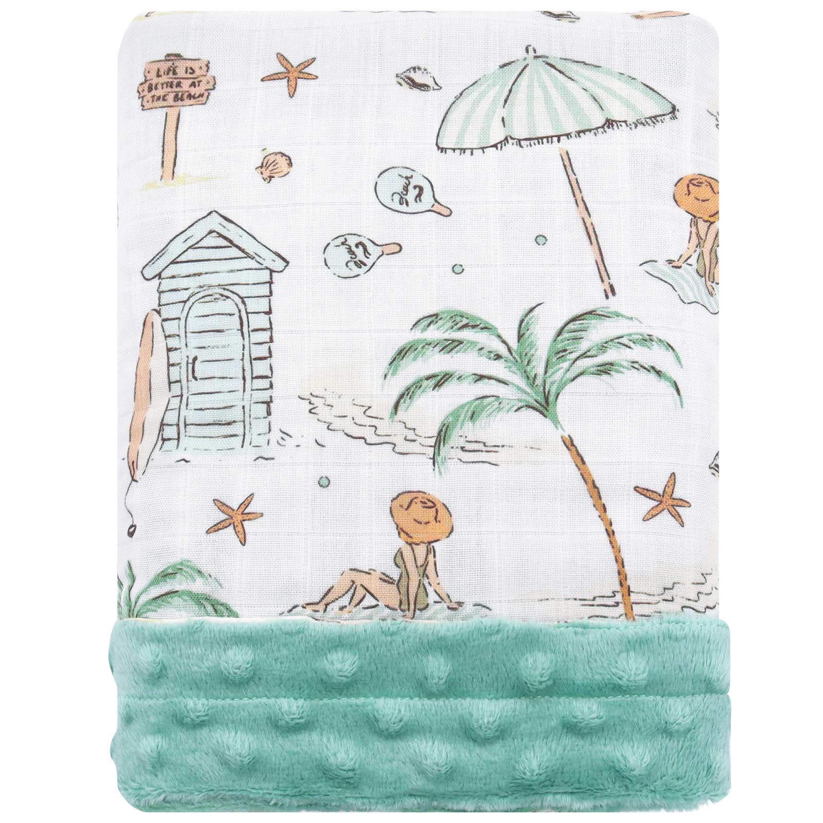 Beach Vibes - Baby Muslin Minky