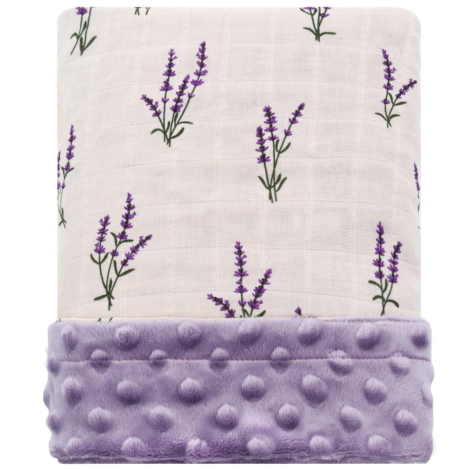 Lavender Dreams - Baby Muslin Minky