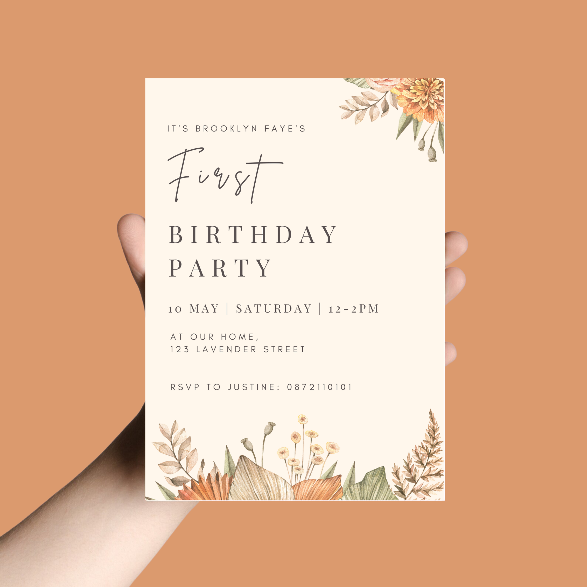 1st Birthday Invitations - Digital - Editable - Bubbadue