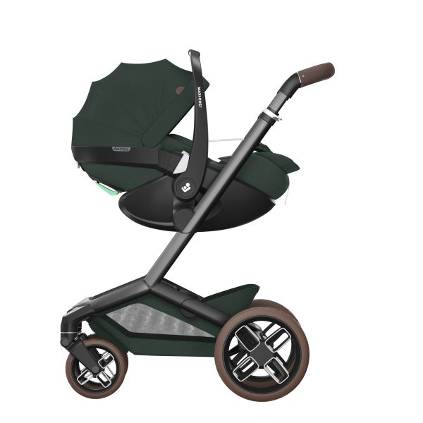 Fame Travel System: Fame Stroller + Pebble 360 Pro Car Seat + Fame Carrycot - Twillic Green - Bubbadue