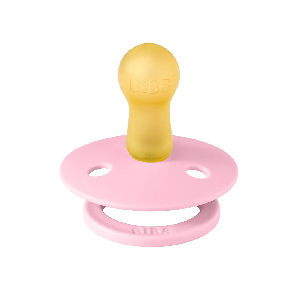 BIBS Studio Block Pacifiers / Dummies - Baby Pink/Coral