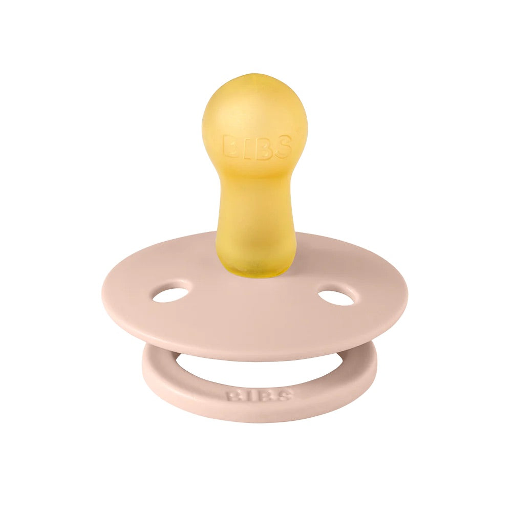 BIBS Studio Block Pacifiers / Dummies - Blush/Woodchuck