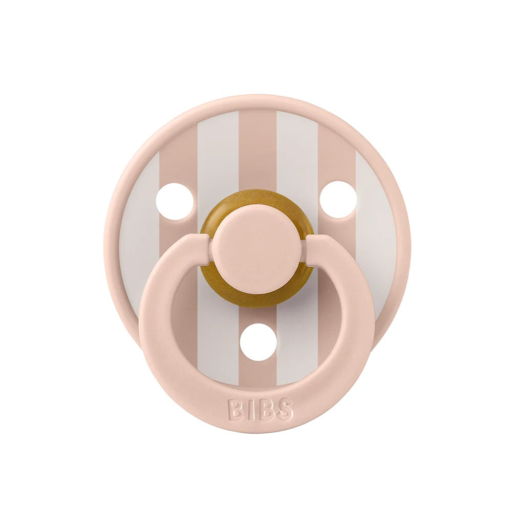 BIBS Studio Block Pacifiers / Dummies - Blush/Ivory