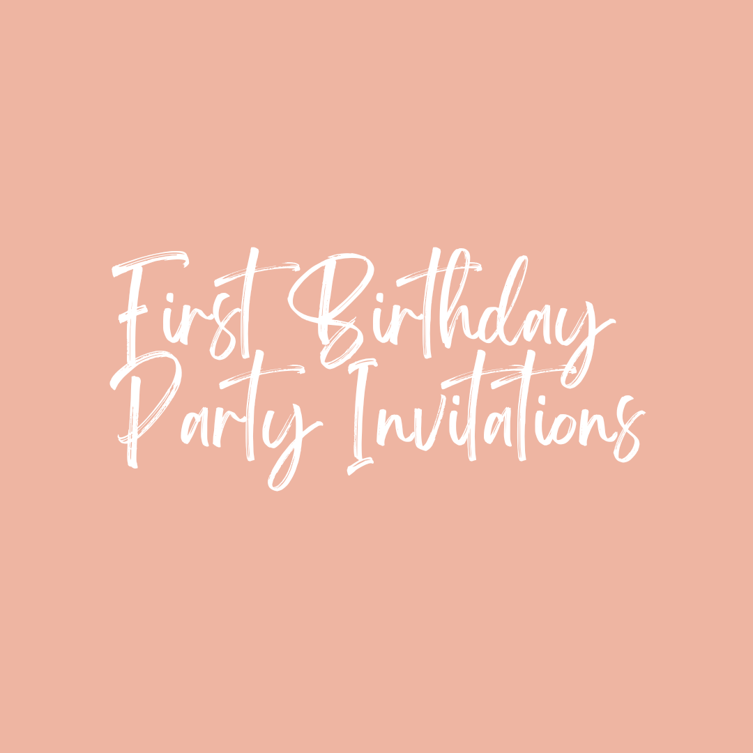1st Birthday Invitations - Digital - Bubbadue