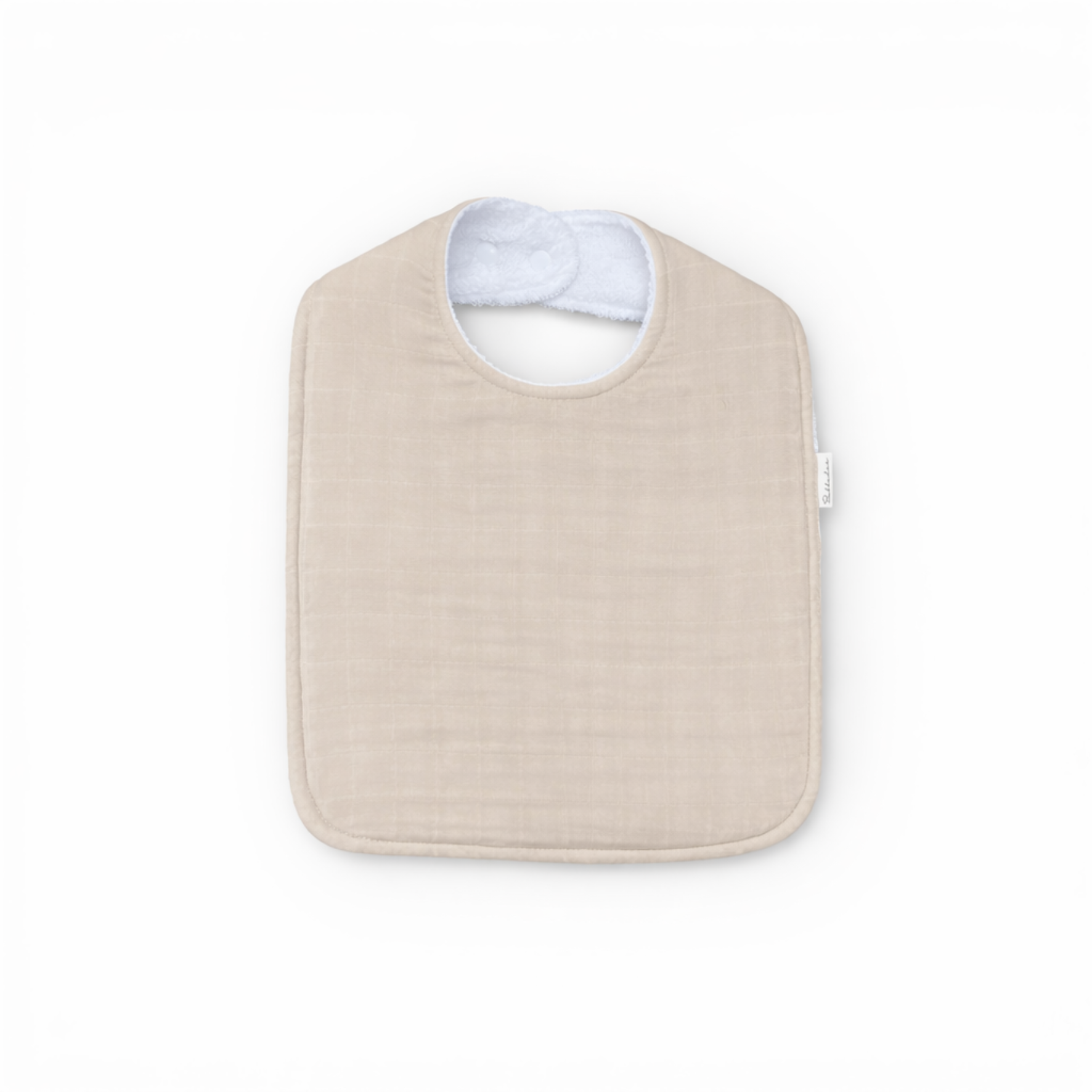 Bubbadue oversized oatmeal feeding bib with waterproof material and adjustable neck strap for babies' mealtime protection.