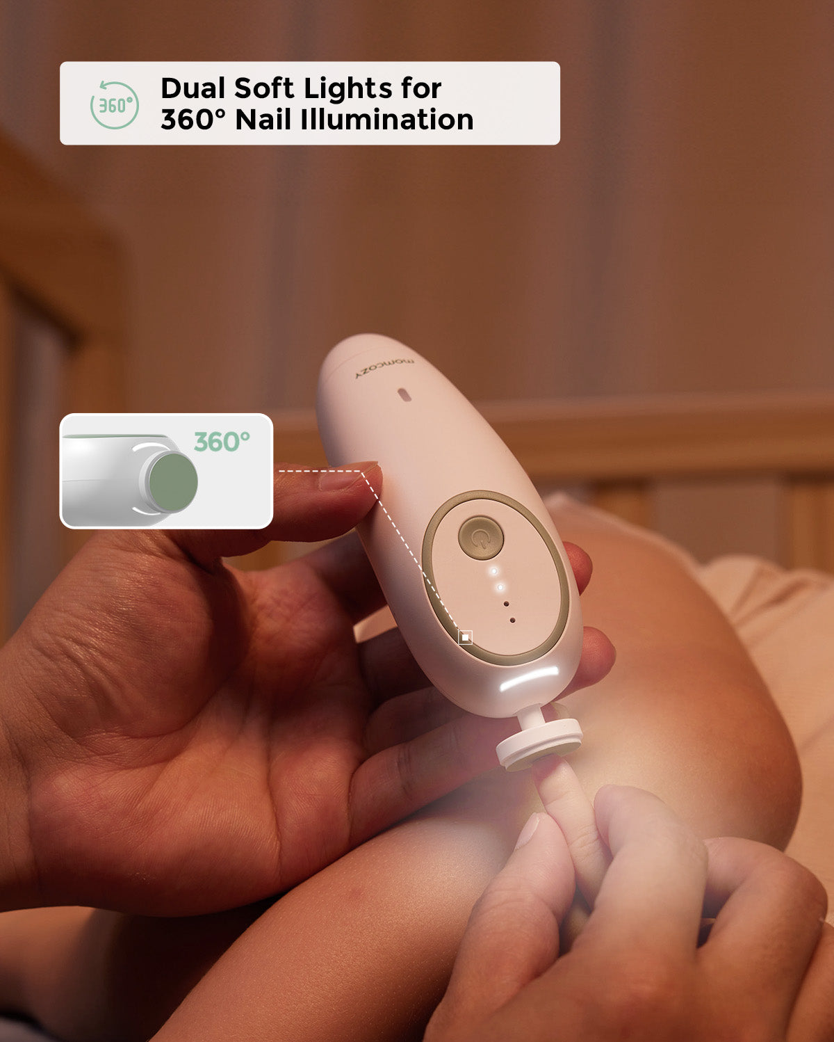 Momcozy baby nail file safety head