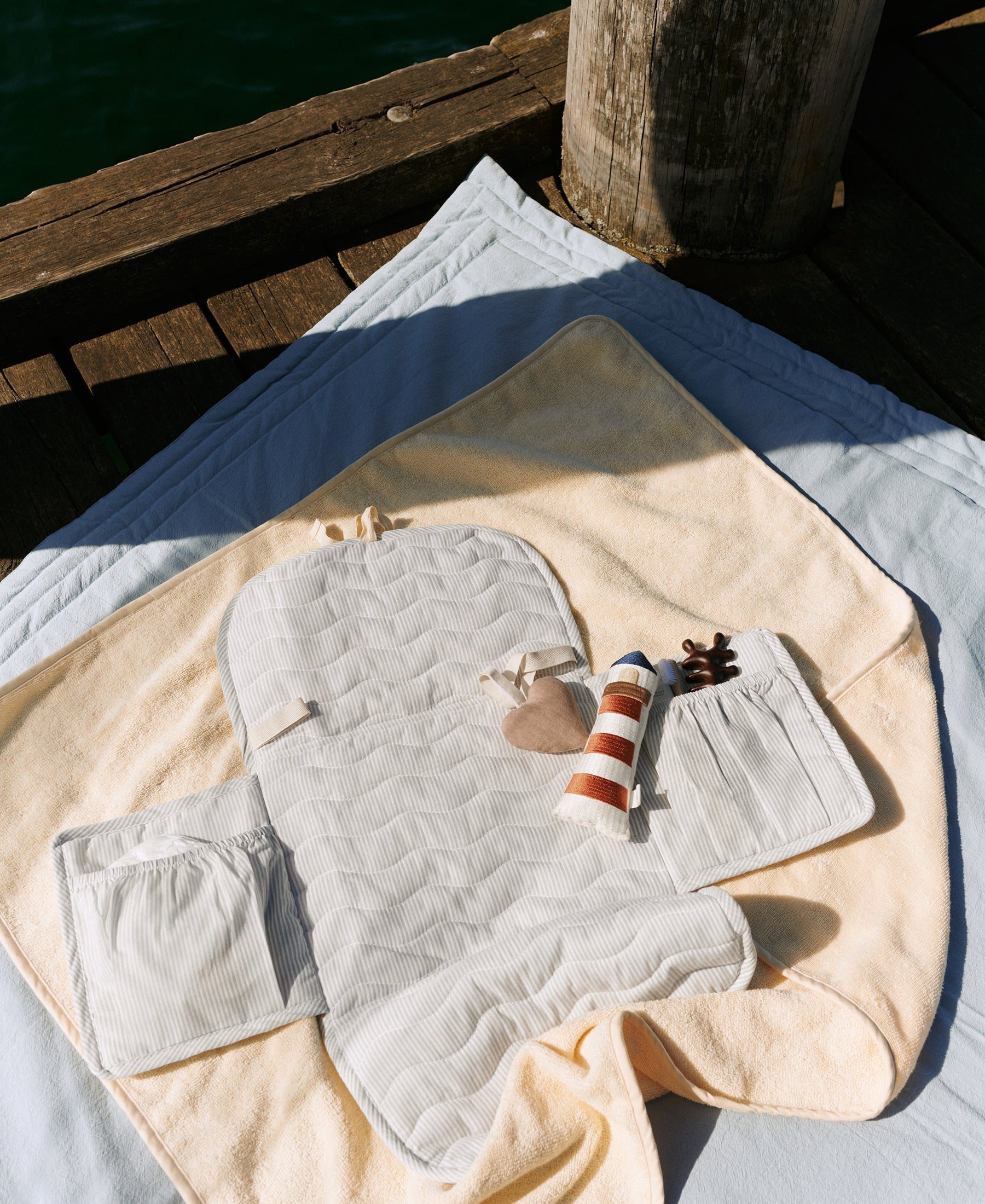 River Changing Mat, Dew Stripe