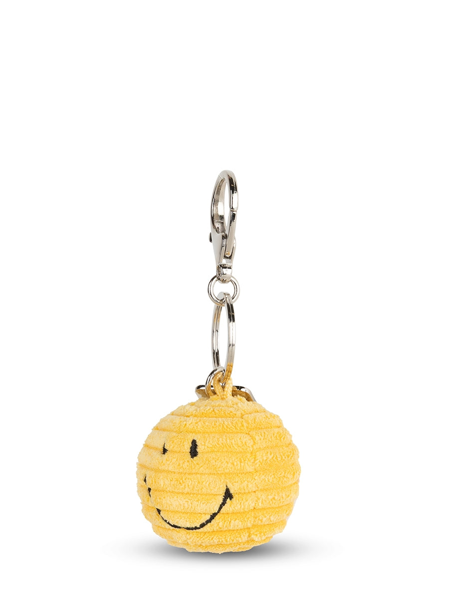 Smiley ECO Corduroy Keychain (4.5cm) - Yellow