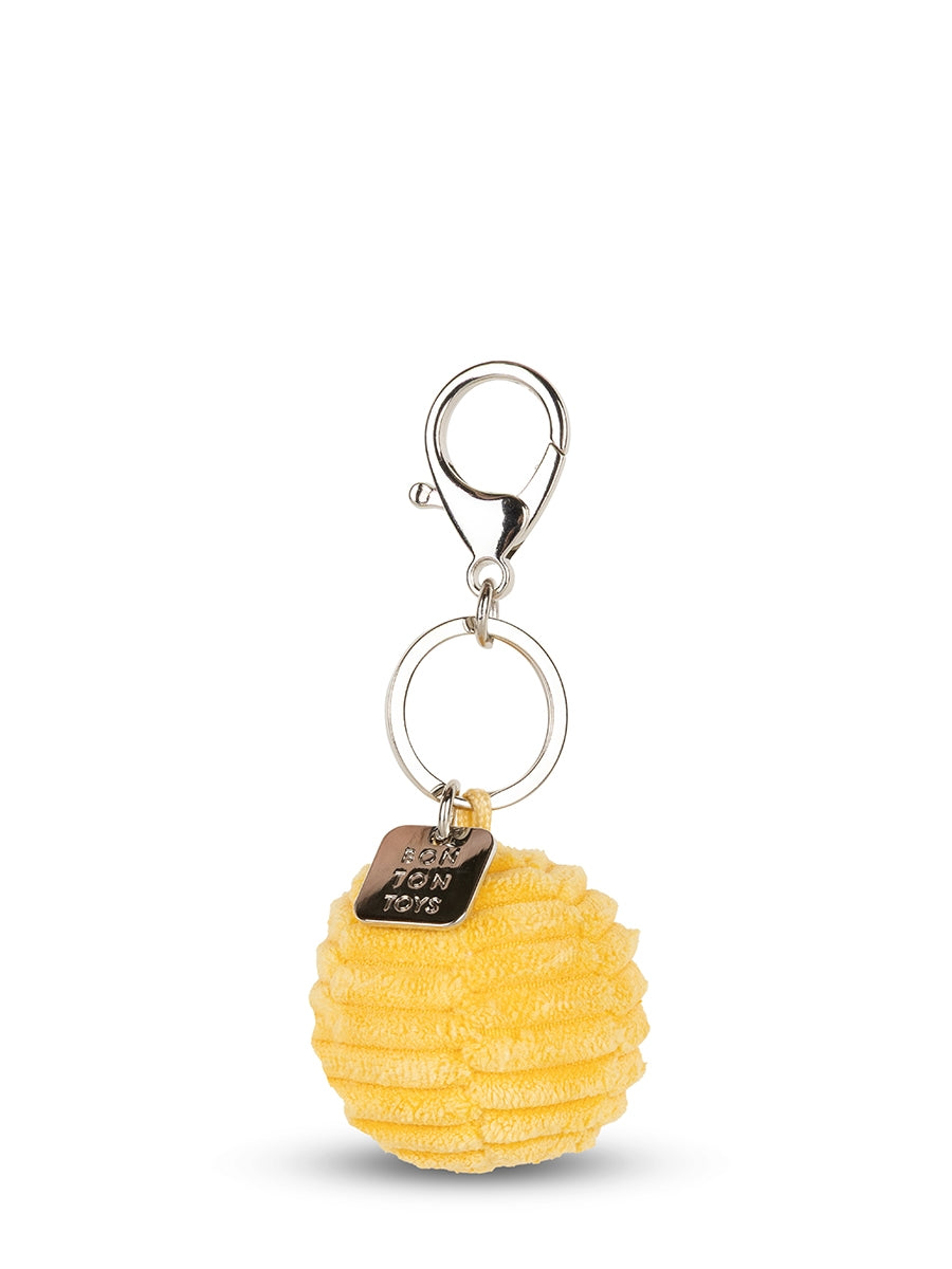 Smiley ECO Corduroy Keychain (4.5cm) - Yellow