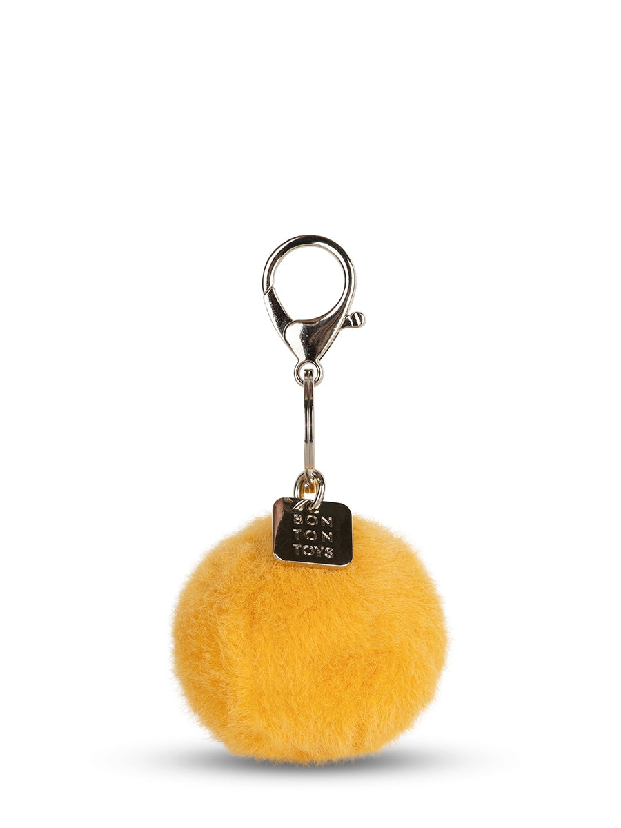 Smiley ECO Fuzzy Keychain (5.5cm) - Yellow