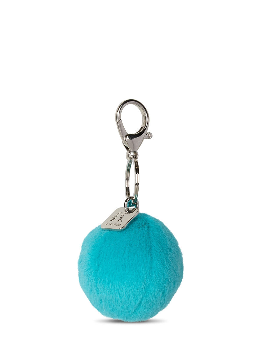 Smiley ECO Fuzzy Keychain (5.5cm) - Teal