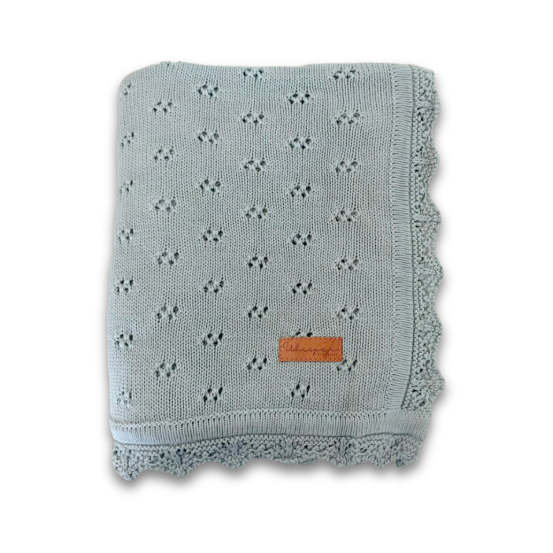 Misty Blue - Whisper Luxury Knitted Blanket
