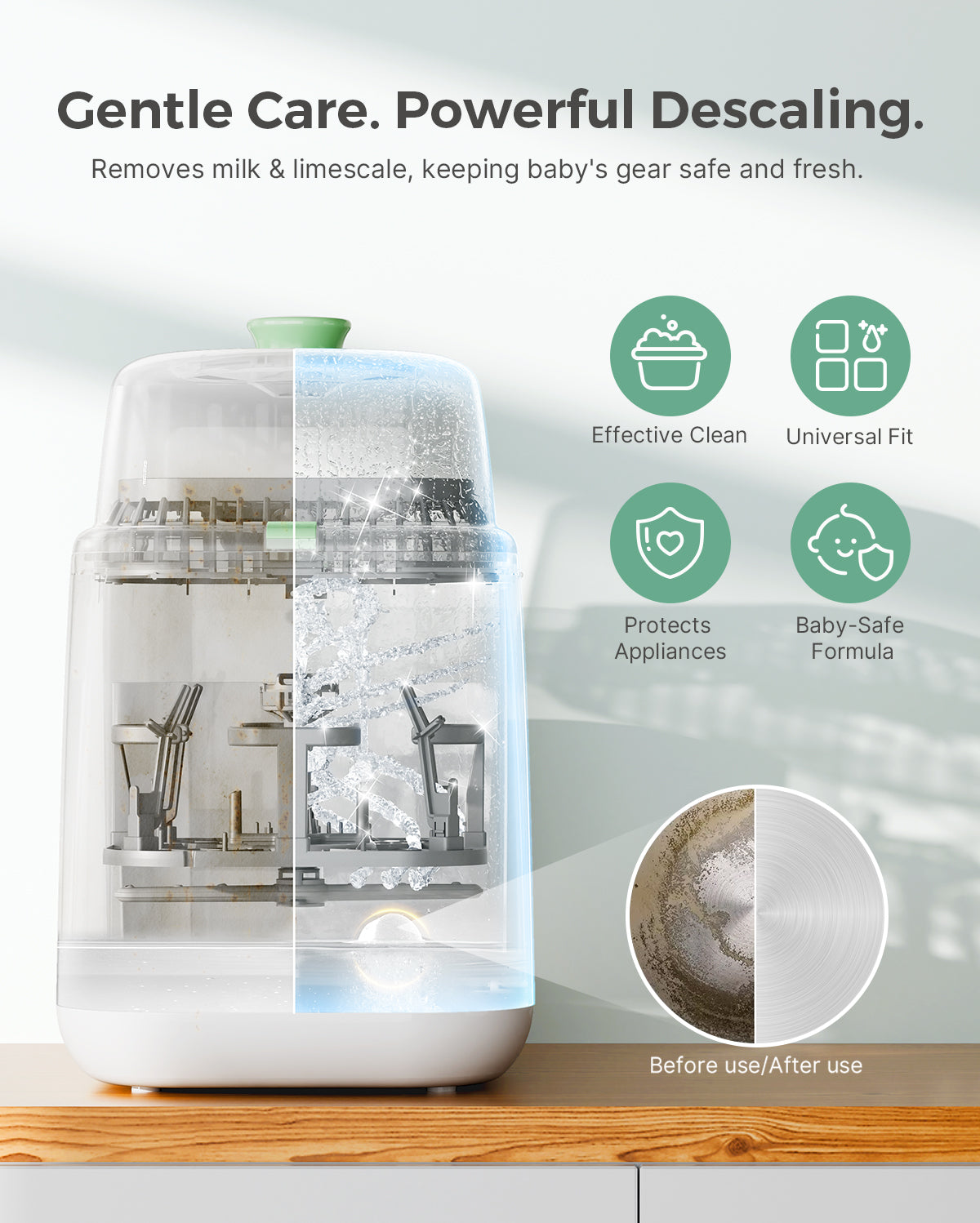 Momcozy descaling tablets box