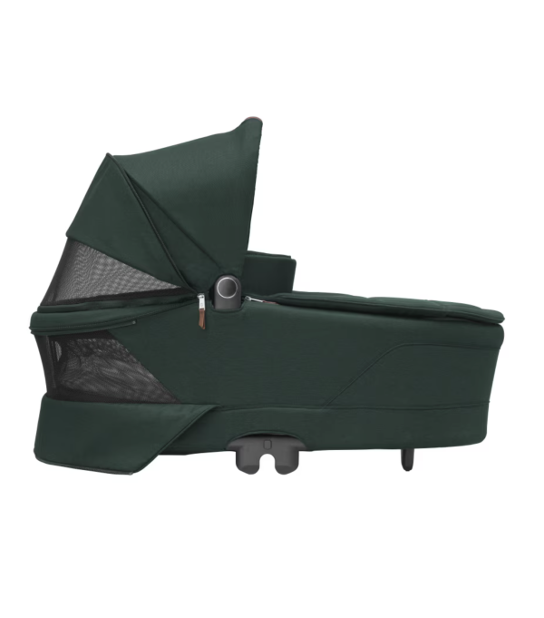 Oxford + Travel System: Oxford Stroller + Sense Carrycot + Pebble 360 Pro Car Seat + FamilyFix 360 Pro Slide Base - Twillic Green - Bubbadue