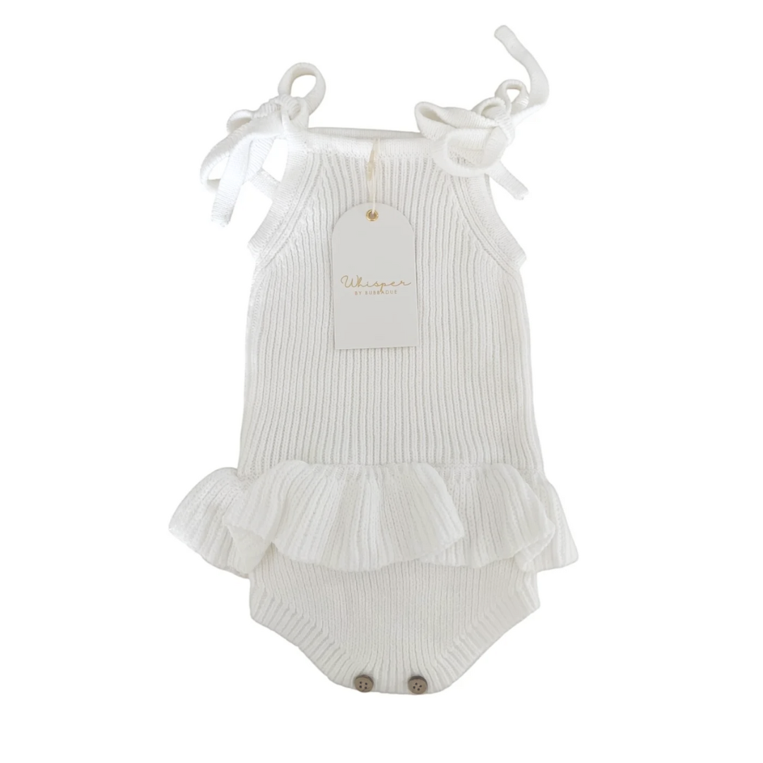 Ballerina Romper -  White - Bubbadue