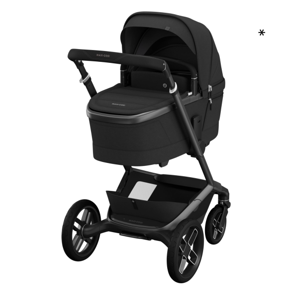Fame Travel System: Fame Stroller + Pebble 360 Pro Car Seat + Fame Carrycot - Black - Bubbadue